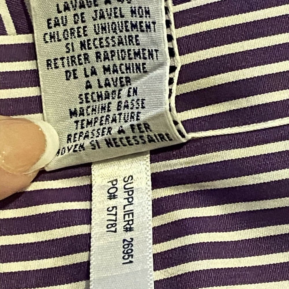 Ralph Lauren Classic Fit Button Down Purple stripe - Picture 8 of 9